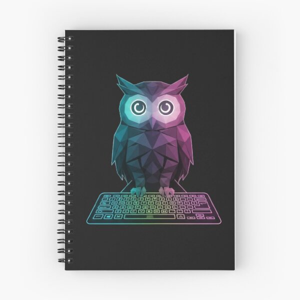 Item preview, Geometric Cyber Owl Tech Enthusiast Mascot designed and sold by MinimalistMint.