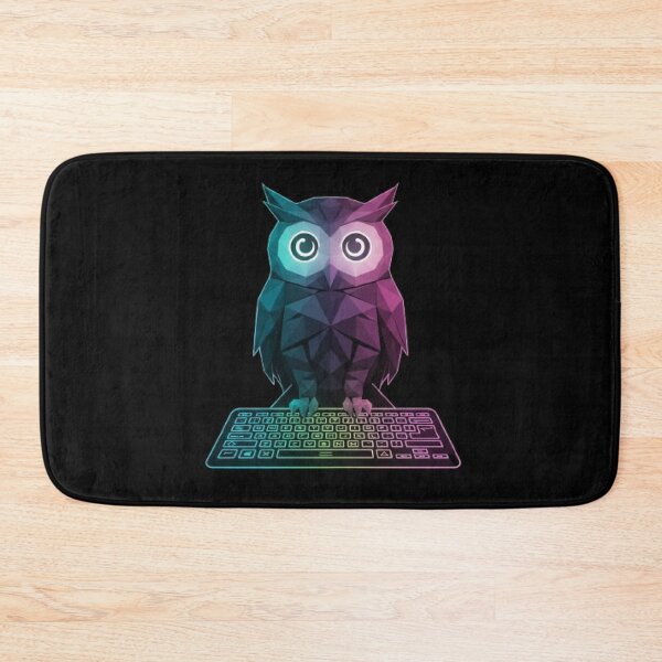 Item preview, Geometric Cyber Owl Tech Enthusiast Mascot designed and sold by MinimalistMint.