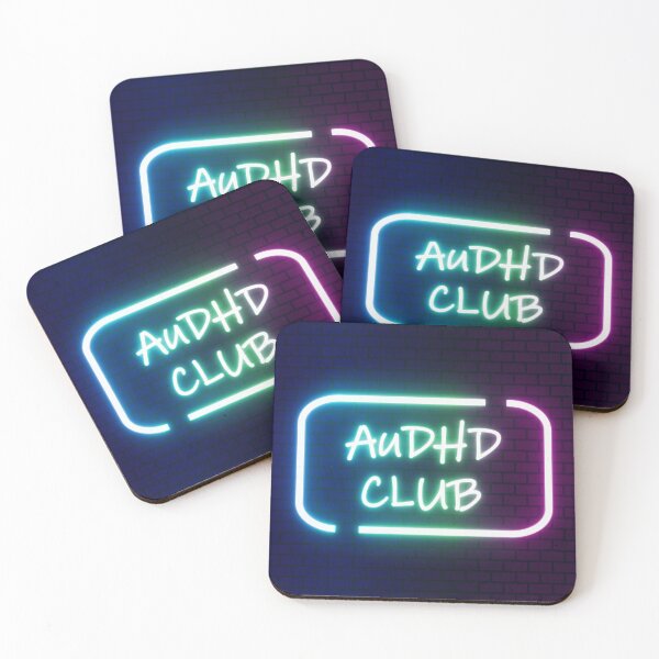Item preview, AuDHD Club - Neon sign with ADHD and autism references designed and sold by LynnseSpinse.