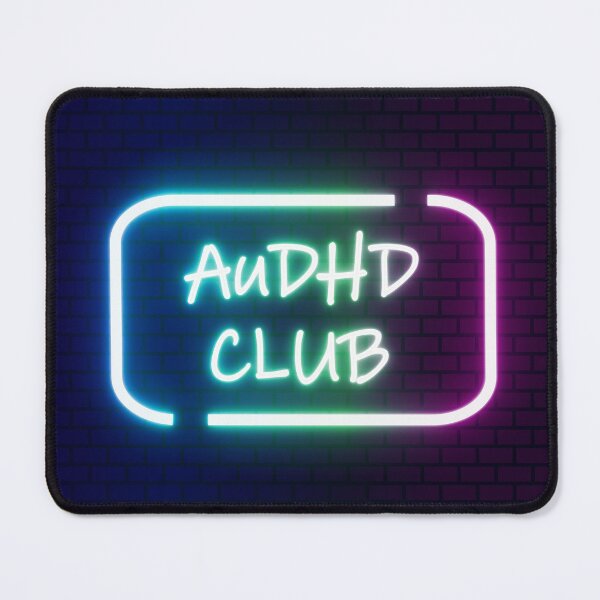 Item preview, AuDHD Club - Neon sign with ADHD and autism references designed and sold by LynnseSpinse.
