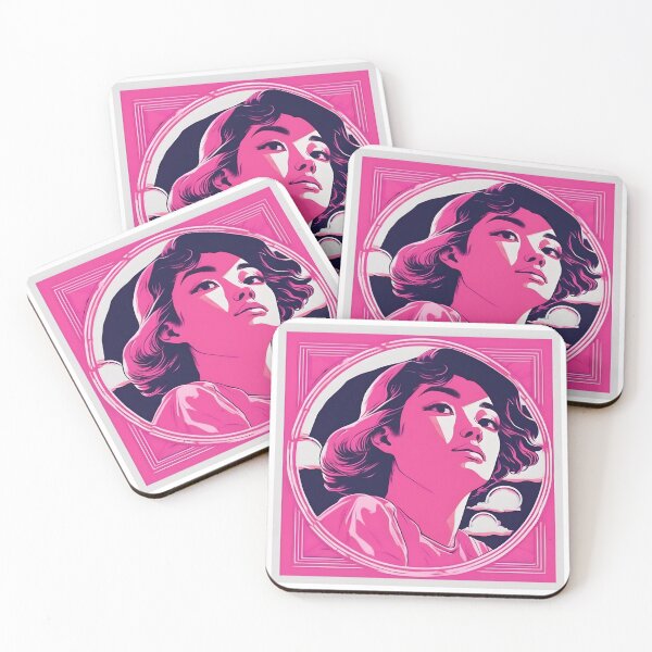 Item preview, Retro Pop Art Portrait – Pink Graphic Illustration designed and sold by CNYT Studio.