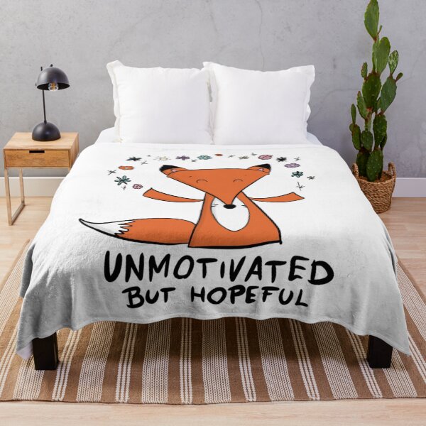 Item preview, Unmotivated But Hopeful - Cute Funny Fox designed and sold by DesignFreakArt.