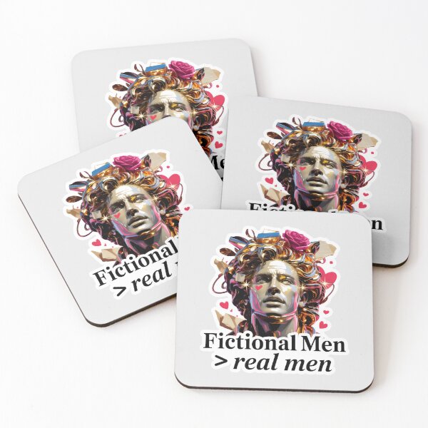 Item preview, Fictional Men Better Than Real Men Aesthetic Sculpture Art designed and sold by SplashTastic.