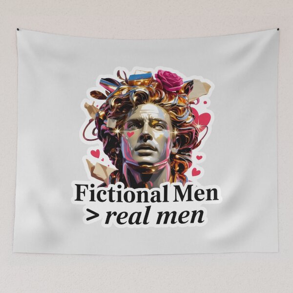 Item preview, Fictional Men Better Than Real Men Aesthetic Sculpture Art designed and sold by SplashTastic.
