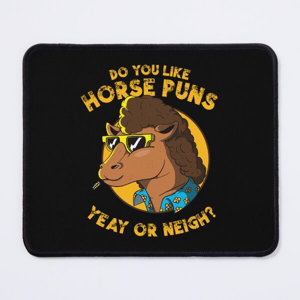 Item preview, Funny Horse pun retro design – Do you like horse puns yeay or neigh (on dark colors) designed and sold by messy-nessie.
