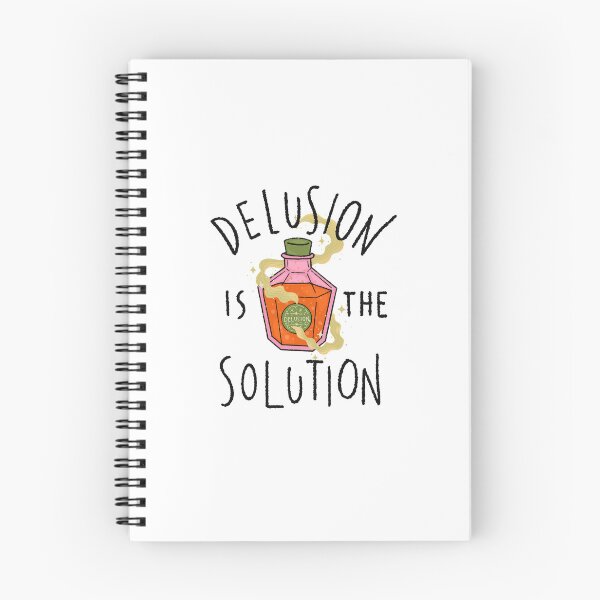 Item preview, Delusion Is the Solution – Funny Witchy Quote Art designed and sold by sweetdrawsart.