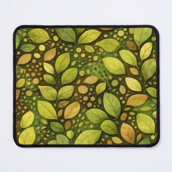 Item preview, Decorative Throw Pillow "Forest Leaf Mosaic" Nature-Inspired Modern Design designed and sold by CzipipitoStudio.