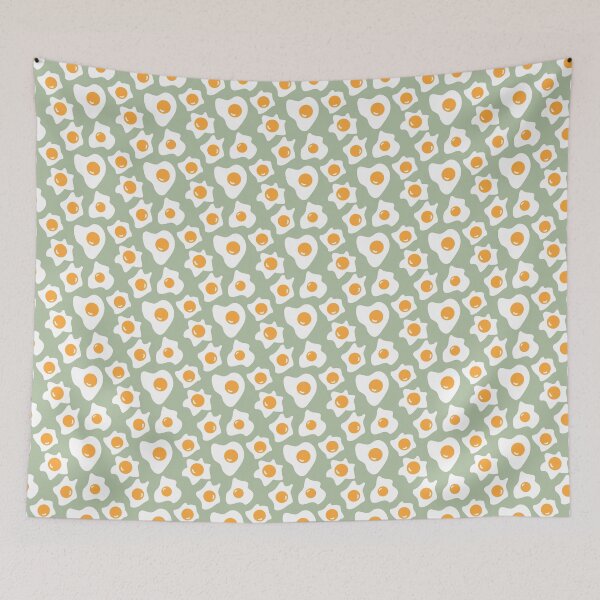 Item preview, Cute Fried Egg Breakfast Seamless Pattern designed and sold by CosmoPixelArts.