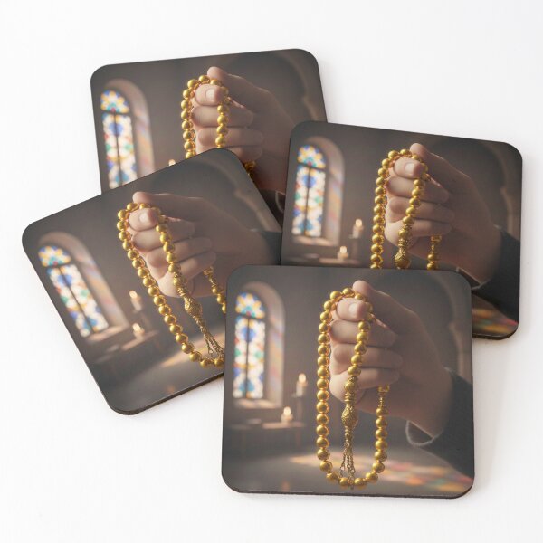 Item preview, ​Golden Serenity - Elegant Golden Prayer Beads in Hand designed and sold by Fatomfatom.