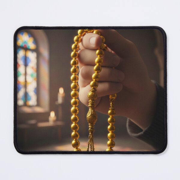Item preview, ​Golden Serenity - Elegant Golden Prayer Beads in Hand designed and sold by Fatomfatom.