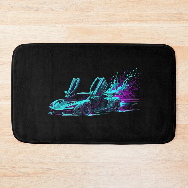 Item preview, Neon Ghost Supercar - Cyberpunk Speed Art designed and sold by ImpactVibe.