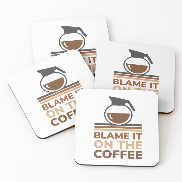 Item preview, Blame It On The Coffee - Funny Coffee Lover Quote designed and sold by Shape Snip Studio.