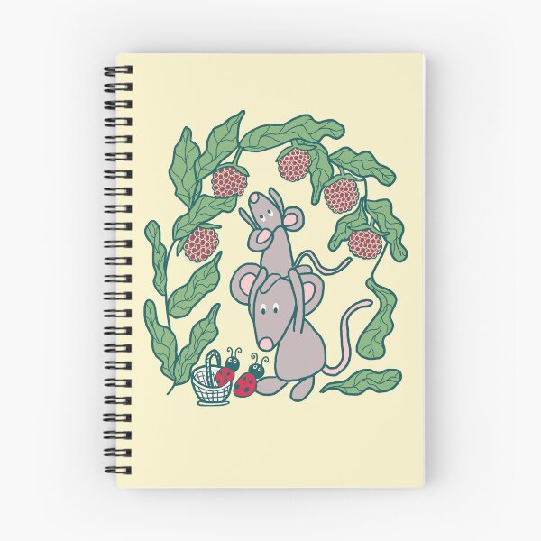 Item preview, Playful mice picking red summer berries, childrens nursery wall art illustration designed and sold by MondayMouse.