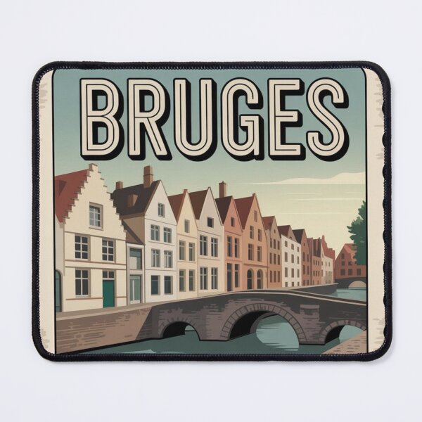 Item preview, Bruges Belgium Vintage Postage Stamp Sticker | Retro Travel Sticker designed and sold by Timeless Design.