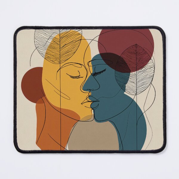 Item preview, Abstract boho Faces Intertwined designed and sold by lautir.