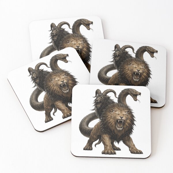 Item preview, Chimera Mythical Beast — Hybrid Monster of Ancient Legends designed and sold by AlexLineArt.