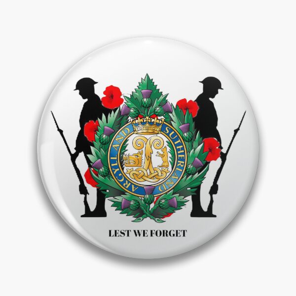 Item preview, Argyll and Sutherland Highlanders Remembrance Lest we Forget designed and sold by Bootneckstore.