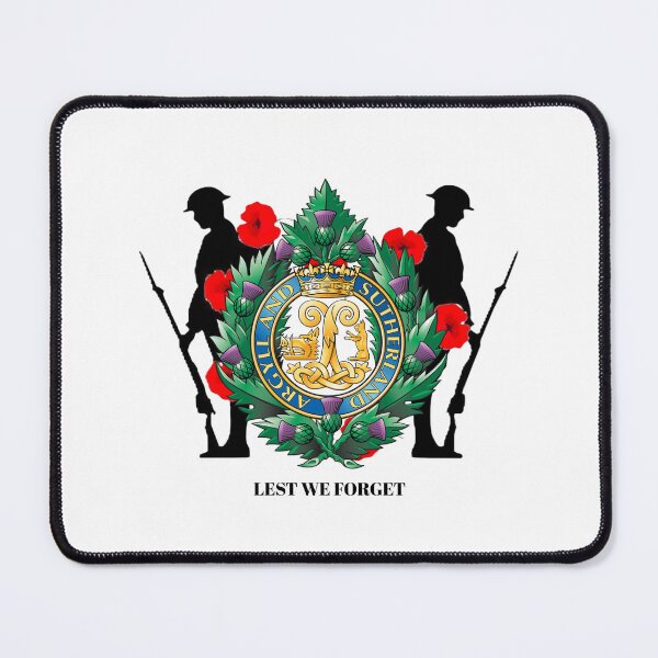 Item preview, Argyll and Sutherland Highlanders Remembrance Lest we Forget designed and sold by Bootneckstore.