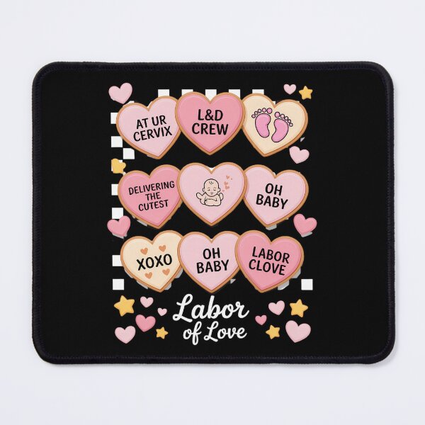 Item preview, Valentine L&D Nurse Hearts XOXO Baby Checkered designed and sold by SyncSusscess.