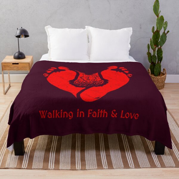 Item preview, Walking in Faith & Love Christian Valentines day Footprints Heart Design | Red designed and sold by ZechJohnRB.