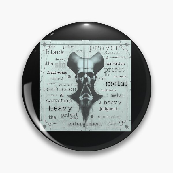 Item preview,  Heavy Metal Skull Sketch Artwork Religious Accents designed and sold by Deniour.
