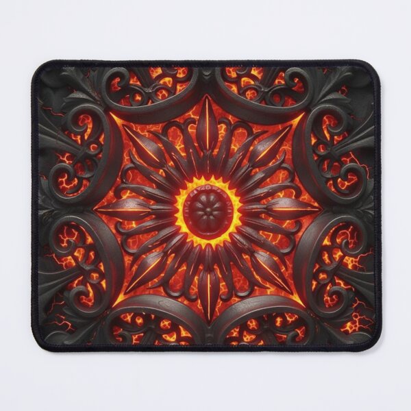 Item preview, Infernal Ember Core – Dark Gothic Fire Mandala designed and sold by Colorshow-relax.