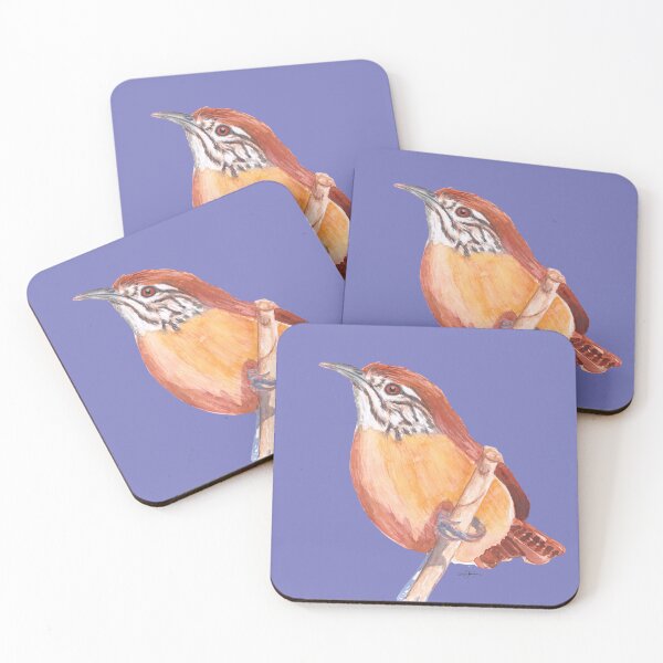 Item preview, Happy Wren bird watercolour painting designed and sold by art-elodie-g.