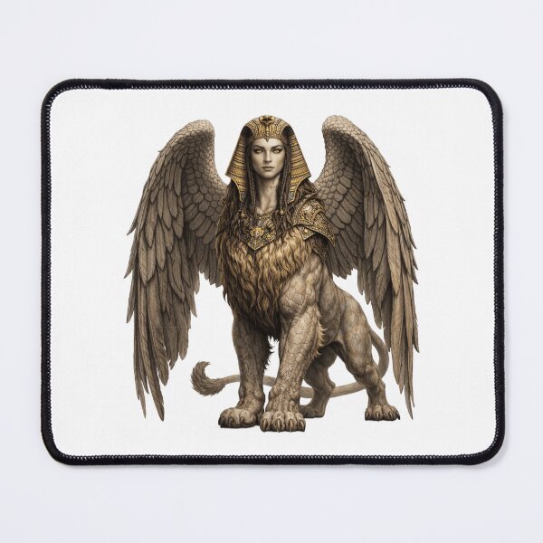 Item preview, Sphinx Mythical Guardian — Winged Beast of Ancient Wisdom designed and sold by AlexLineArt.