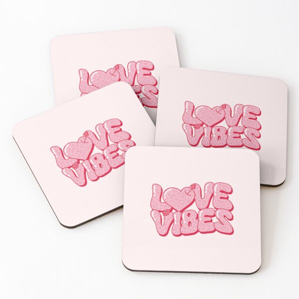 Item preview, Love Vibes Pink Leopard Heart Retro Typography designed and sold by Oniyasha.