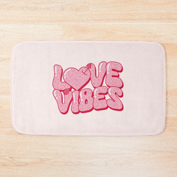 Item preview, Love Vibes Pink Leopard Heart Retro Typography designed and sold by Oniyasha.