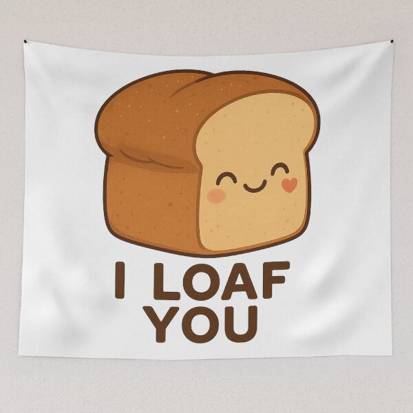 Item preview, I Loaf You - Cute I Love You Bread Loaf Love Pun designed and sold by Moons Studio.