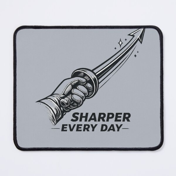 Item preview, Sharper Every Day – Fencing Foil Grip Arrow Motivation designed and sold by ChillCharmStudio.