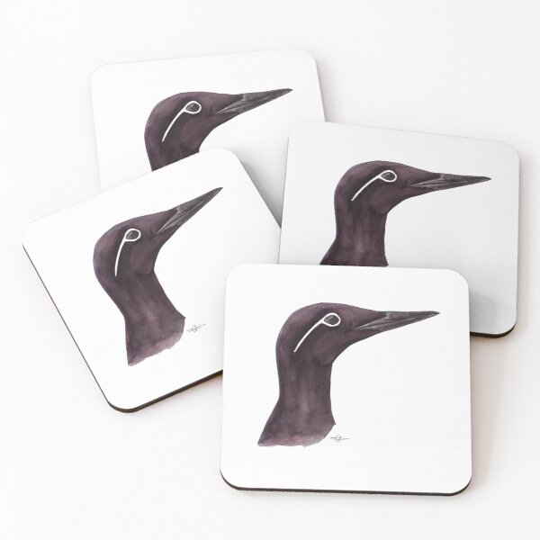 Item preview, Guillemot bird watercolour painting designed and sold by art-elodie-g.