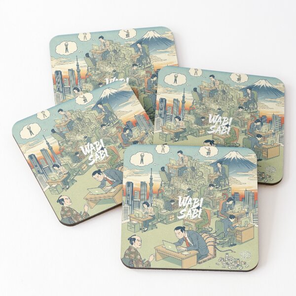 Item preview, Ukiyo-e style - Japanese people sitting too much? - BG designed and sold by WABISABIMOMENTS.
