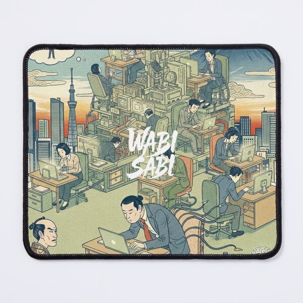 Item preview, Ukiyo-e style - Japanese people sitting too much? - BG designed and sold by WABISABIMOMENTS.