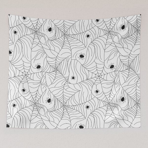 Item preview, Spider Web and Spiders, Happy Halloween designed and sold by CHERRY--SHOP.