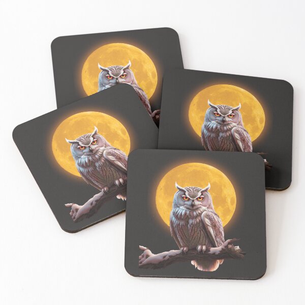 Item preview, Owl and Full moon designed and sold by 2mboys.