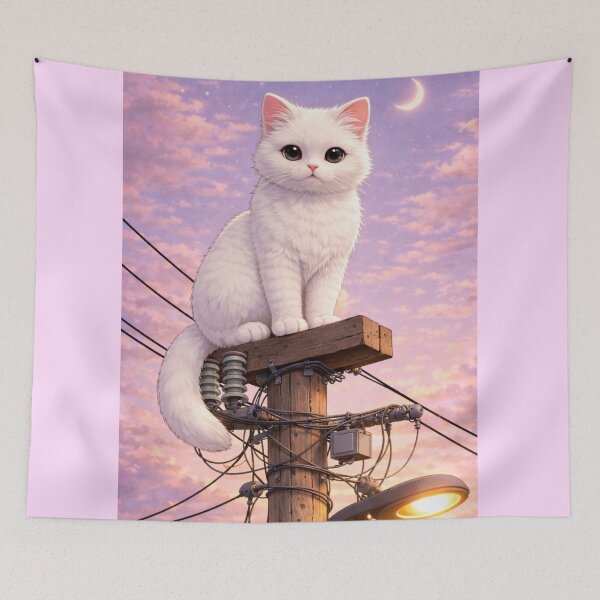 Item preview, Cat on a lamppost designed and sold by Miryou.