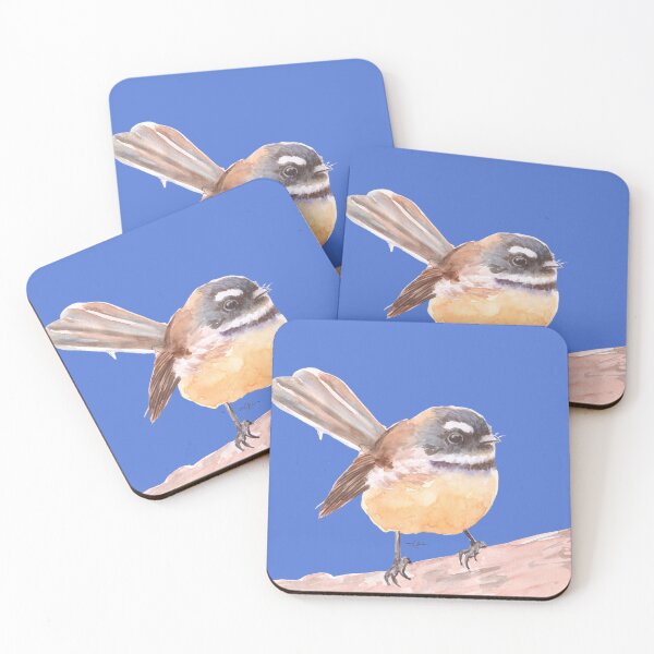 Item preview, Friendly Fantail bird watercolour painting designed and sold by art-elodie-g.