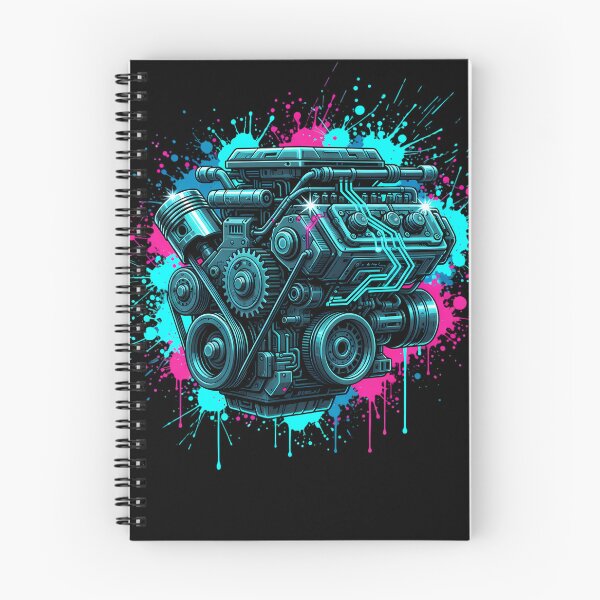 Item preview, Cyber Engine Heart - Neon Mechanical Art designed and sold by ImpactVibe.