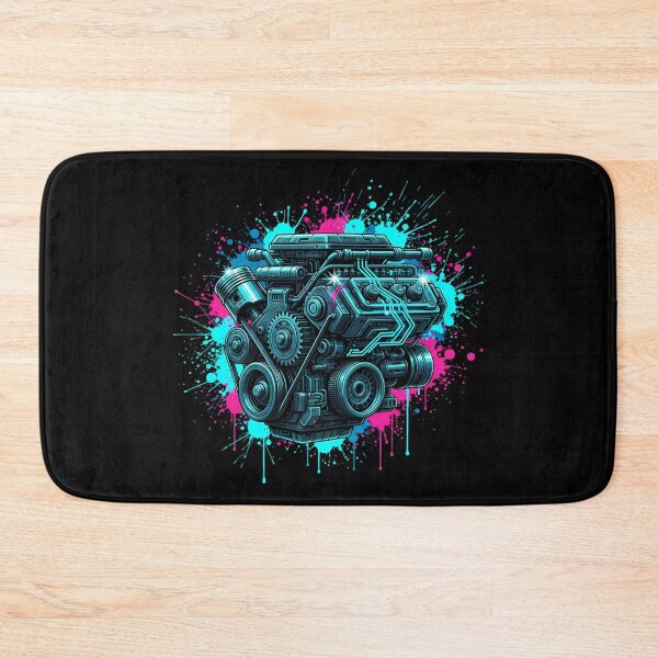 Item preview, Cyber Engine Heart - Neon Mechanical Art designed and sold by ImpactVibe.