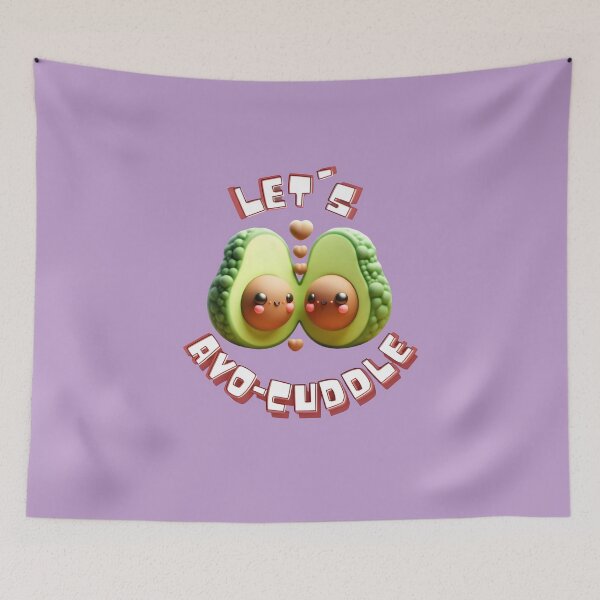Item preview, Let's Avo-Cuddle: Cute 3D Puffy Avocado Couple Valentine's Pun designed and sold by HopeAndHustle.