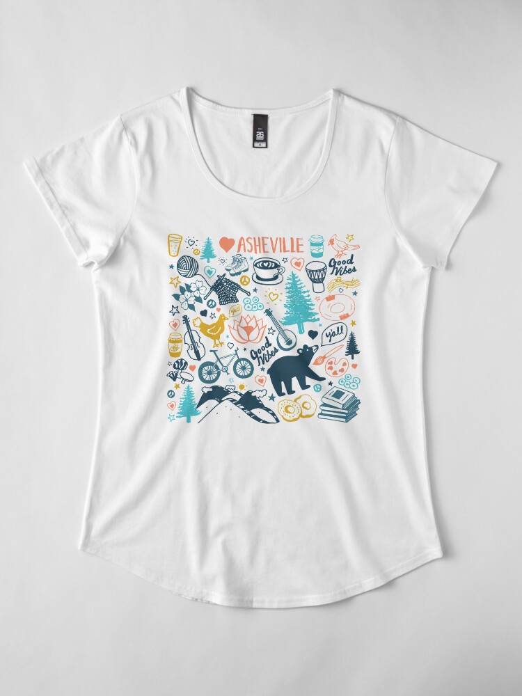 Alternate view of The Life in Asheville Premium Scoop T-Shirt