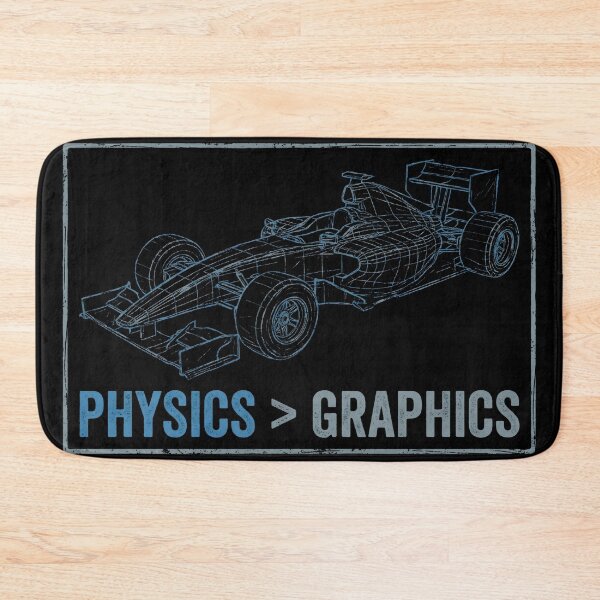 Item preview, Physics Greater Than Graphics Blue Wireframe Formula Car designed and sold by Fenay Designs.