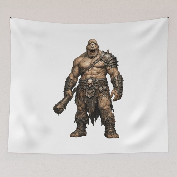 Item preview, Cyclops Mythical Giant — One-Eyed Ancient Warrior designed and sold by AlexLineArt.