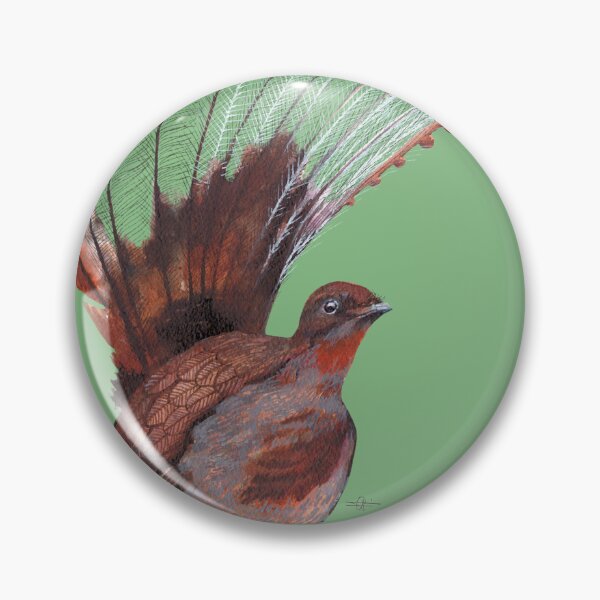 Item preview, Superb Lyrebird bird watercolour painting designed and sold by art-elodie-g.