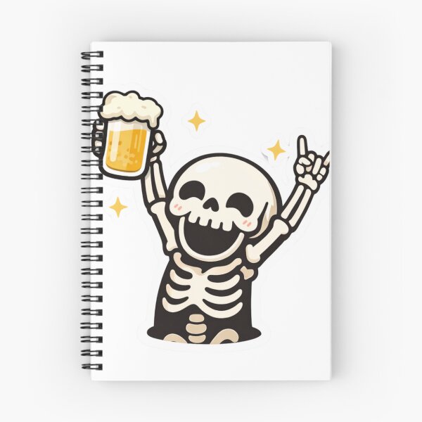 Item preview, Happy Skeleton Cheers Beer – Cute Party Skeleton Sticker designed and sold by ms0026.