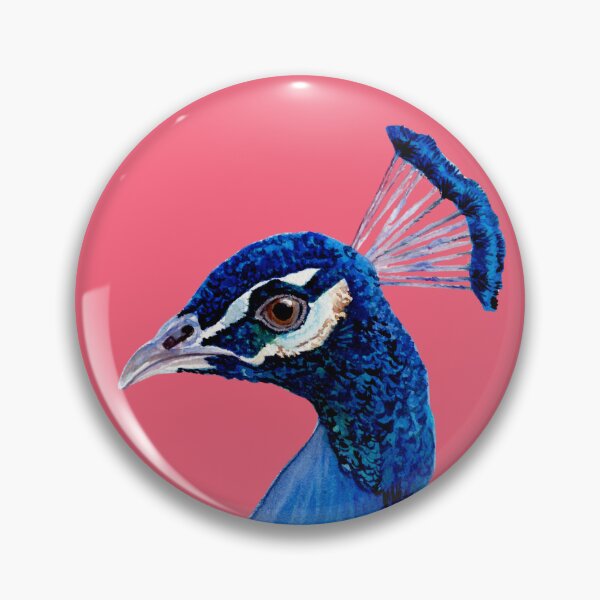 Item preview, Indian Peafowl bird watercolour painting designed and sold by art-elodie-g.