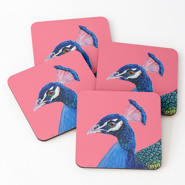 Item preview, Indian Peafowl bird watercolour painting designed and sold by art-elodie-g.