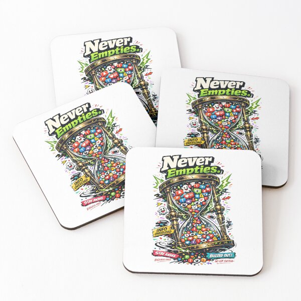 Item preview, Social Media Addiction Hourglass – Never Empties Graffiti & Info Overload Streetwear Art by Vivaan Studio designed and sold by Vivaan Studio.